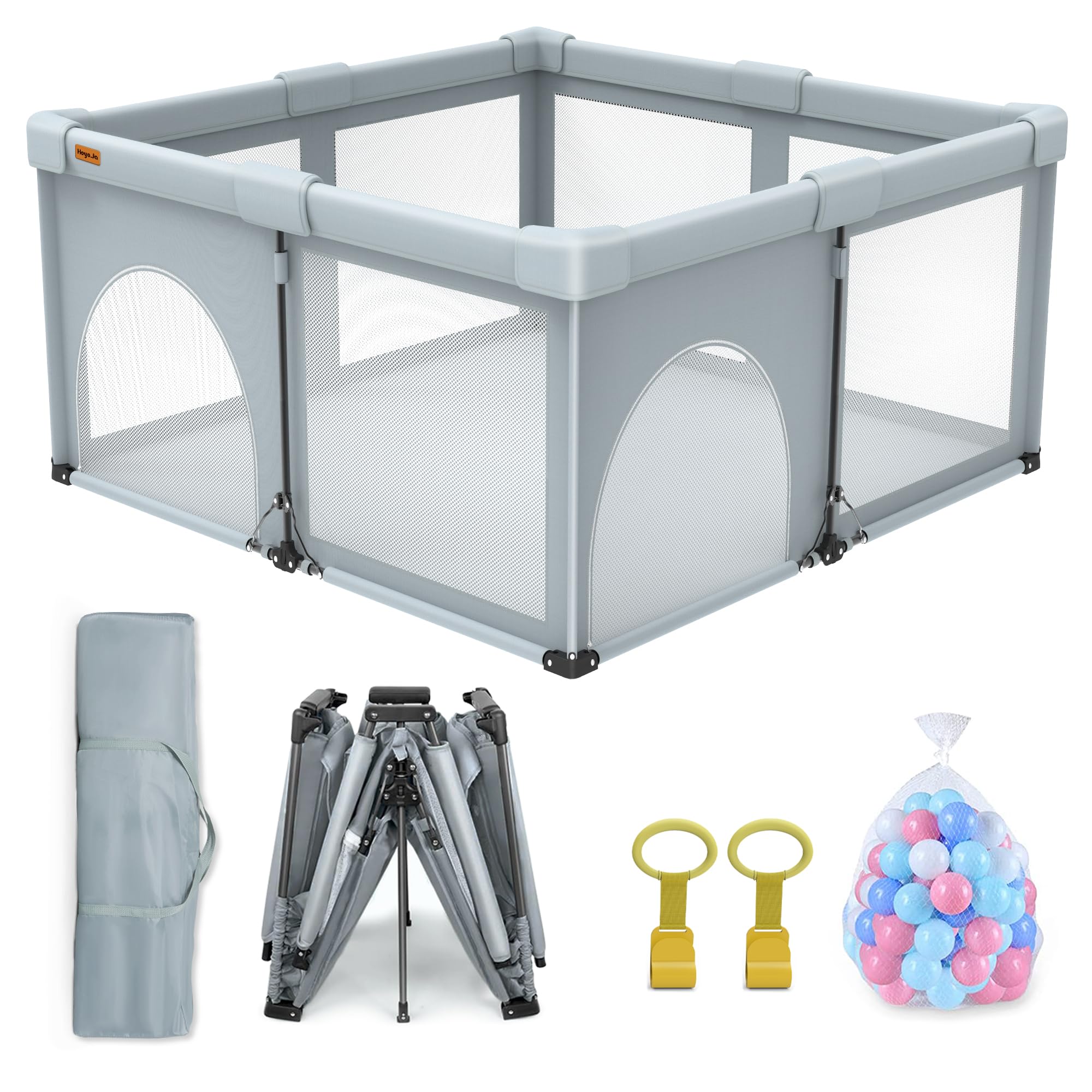 Foldable Baby Playpen,59x71 Inches Portable Playpen,Collapsible